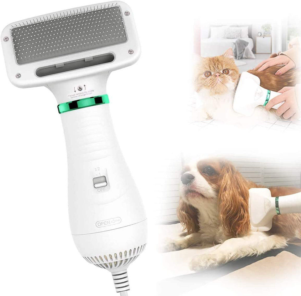 Peine secadora eléctrico para mascotas