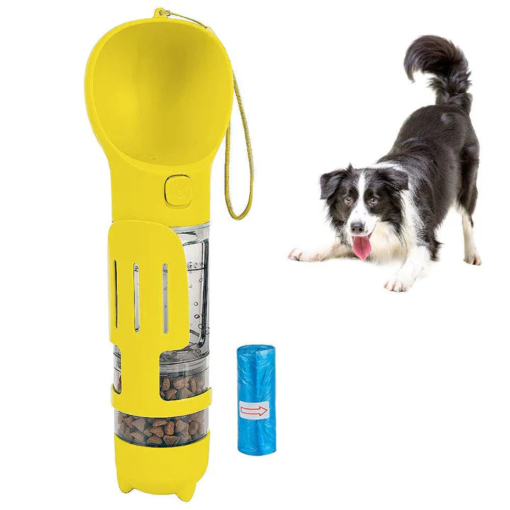 BOTELLA PORTATIL 4 EN 1 MULTIFUNCIONAL PARA MASCOTAS